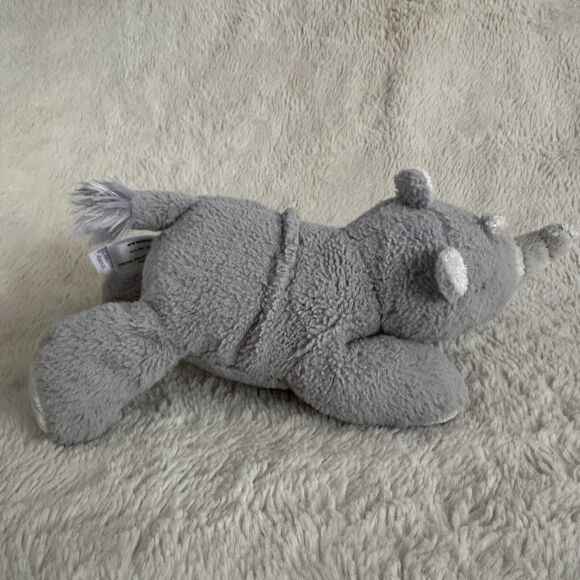 Aurora World Grey Rhinoceros Rhino 9” Plush Stuffed Animal Zoo - Picture 3 of 5